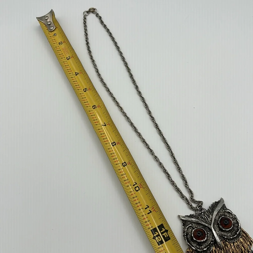 Vintage OWL Necklace! BOHO style Gold/Silver Statement Piece!
